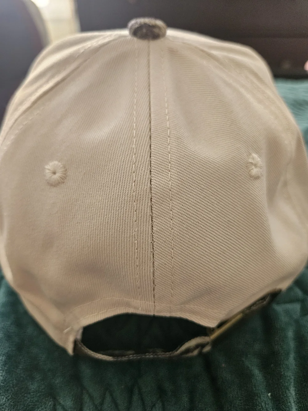 Somebody's Problem Beige & Camo Trucker Cap